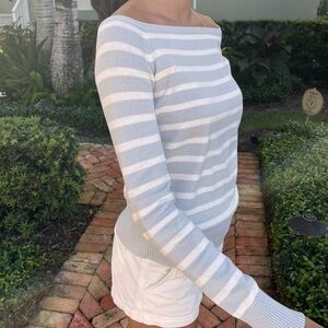 Brandy Melville off the shoulder stripe top